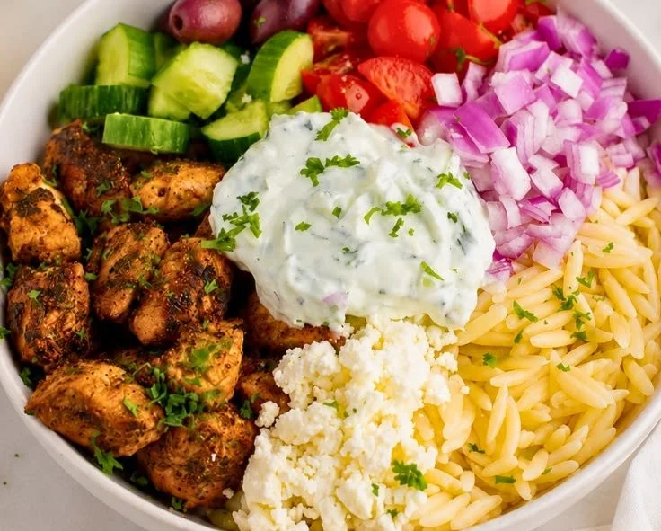 Quick and healthy chicken gyro bowls recipe ready in 20 minutes
