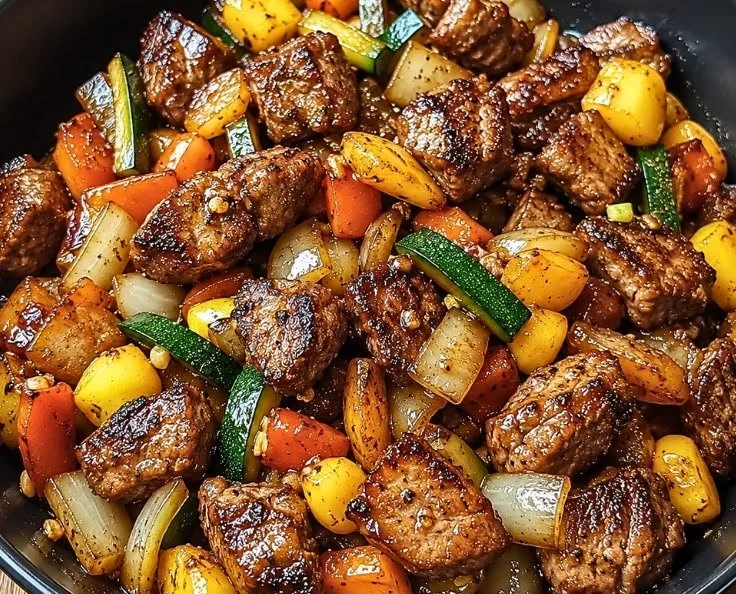 One-pan Blackstone cowboy dinner griddle feast with rustic ingredients