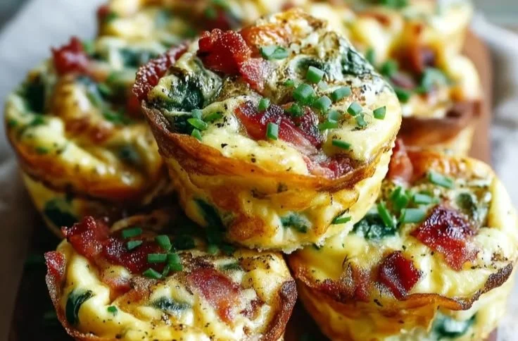 Delicious cottage cheese egg bites in a colorful dish, perfect for breakfast.