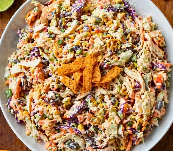 Frito Cowboy Cabbage Salad featuring crunchy cabbage and Fritos in a creamy dressing