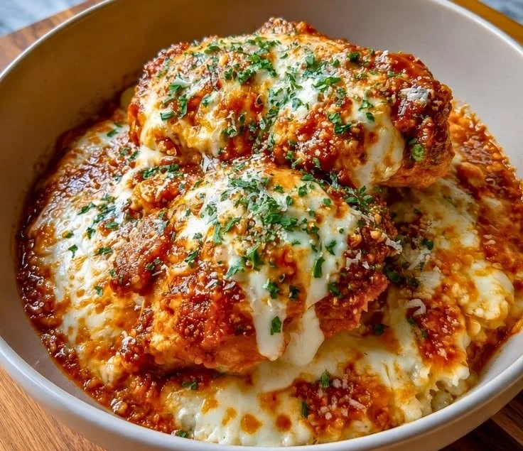 High protein chicken parm bowl packed with flavor and nutrition