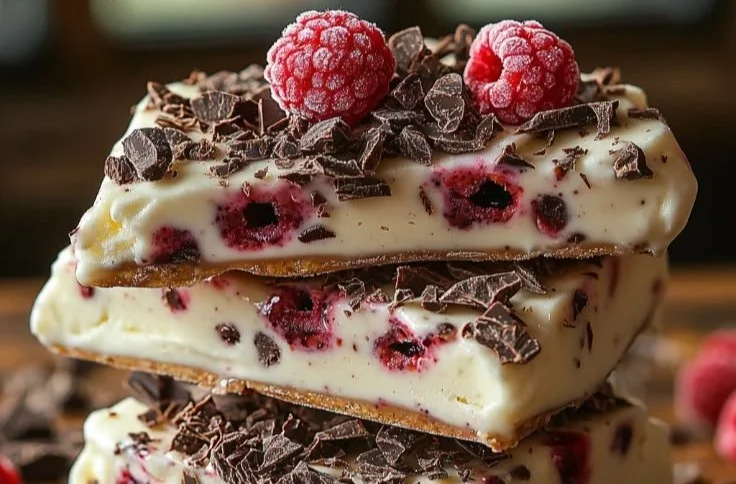 High Protein Frozen Mango Greek Yogurt Bark recipe and healthy snack idea