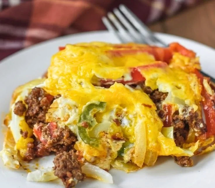 Delicious John Wayne Casserole with ground beef for comfort food lovers.