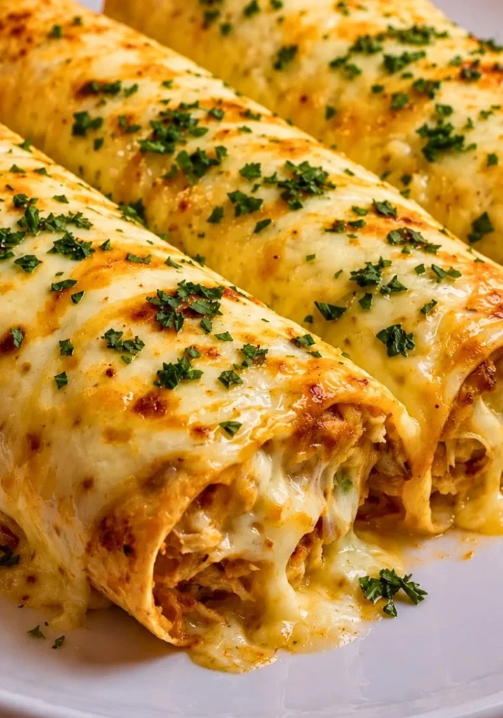 High protein chicken enchiladas served for an easy weeknight dinner
