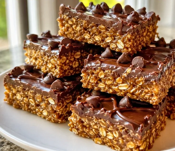 No-bake chocolate protein bars prepared for meal prep and healthy snacking.