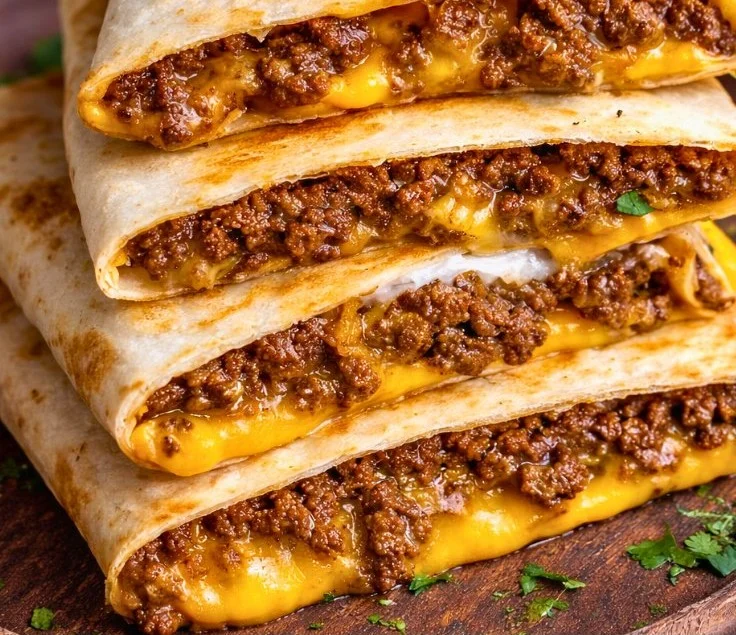 Delicious Smashburger Quesadillas served with salsa and toppings.